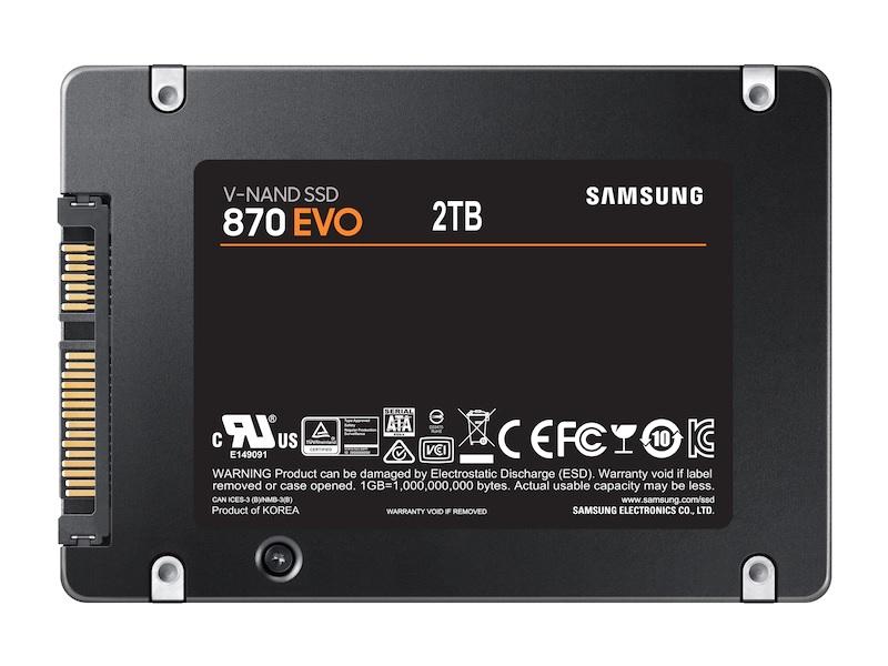 SSD SAMSUNG 870 EVO SATA 2.5”, 2TB, SATA 6 Gb/s, MZ-77E2T0B/EU - SAM-SSD-MZ-77E2T0B-EU-photo 1