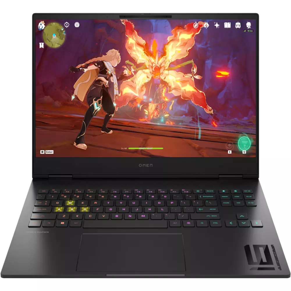 Лаптоп, HP Omen 16-u1023nn 9Z8L7EA Shadow Black, Core i7-14700HX(2.1Ghz, up to 5.5GH/33MB/20C), 16" WUXGA AG IPS 400nits 165Hz, 16GB 5600Mhz 2DIMM, 2TB PCIe SSD, NVIDIA GeForce RTX 4050 6GB FREE DOS, 9Z8L7EA