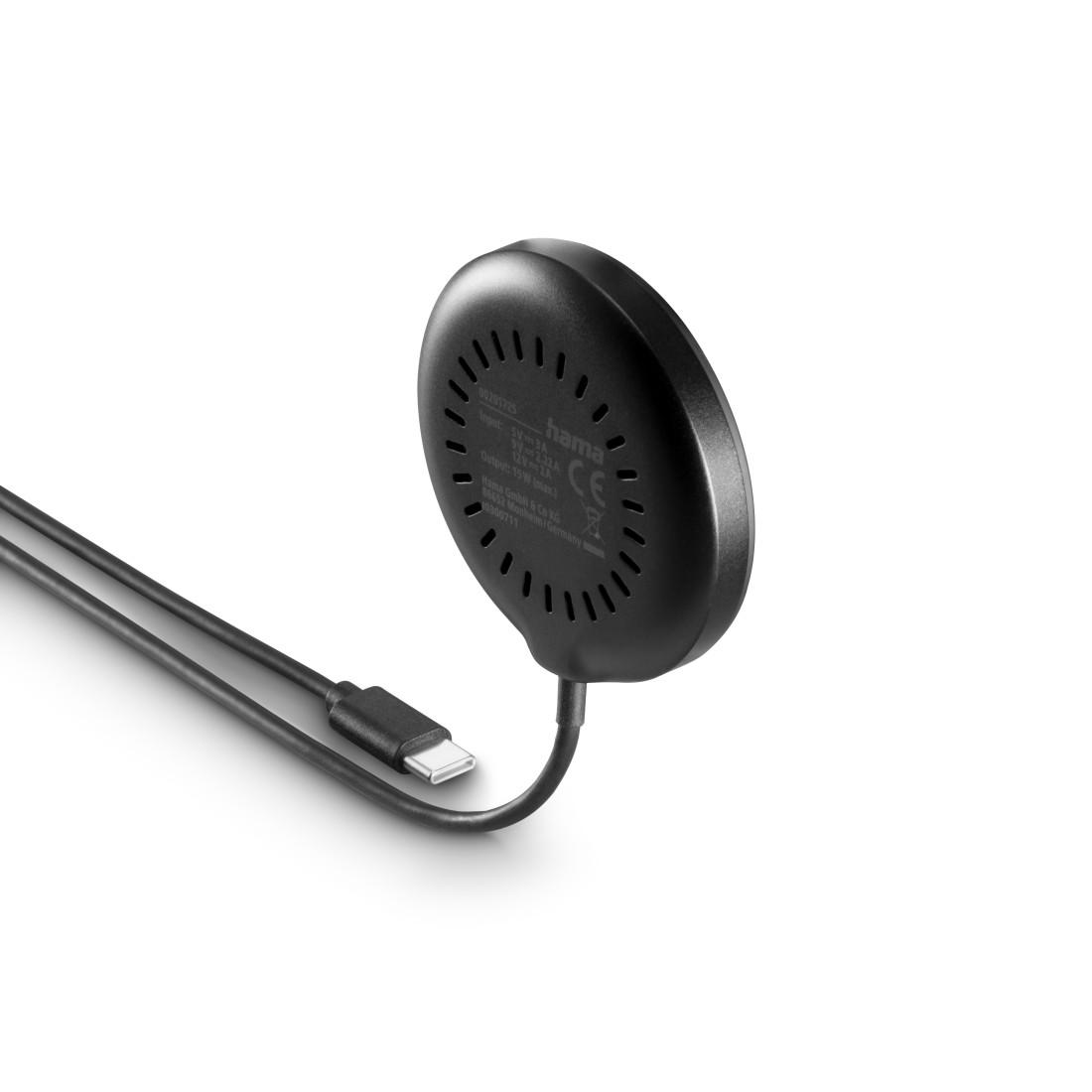 HAMA Безжично зарядно устройство Qi2, 15 W, черно, за Apple-photo 2