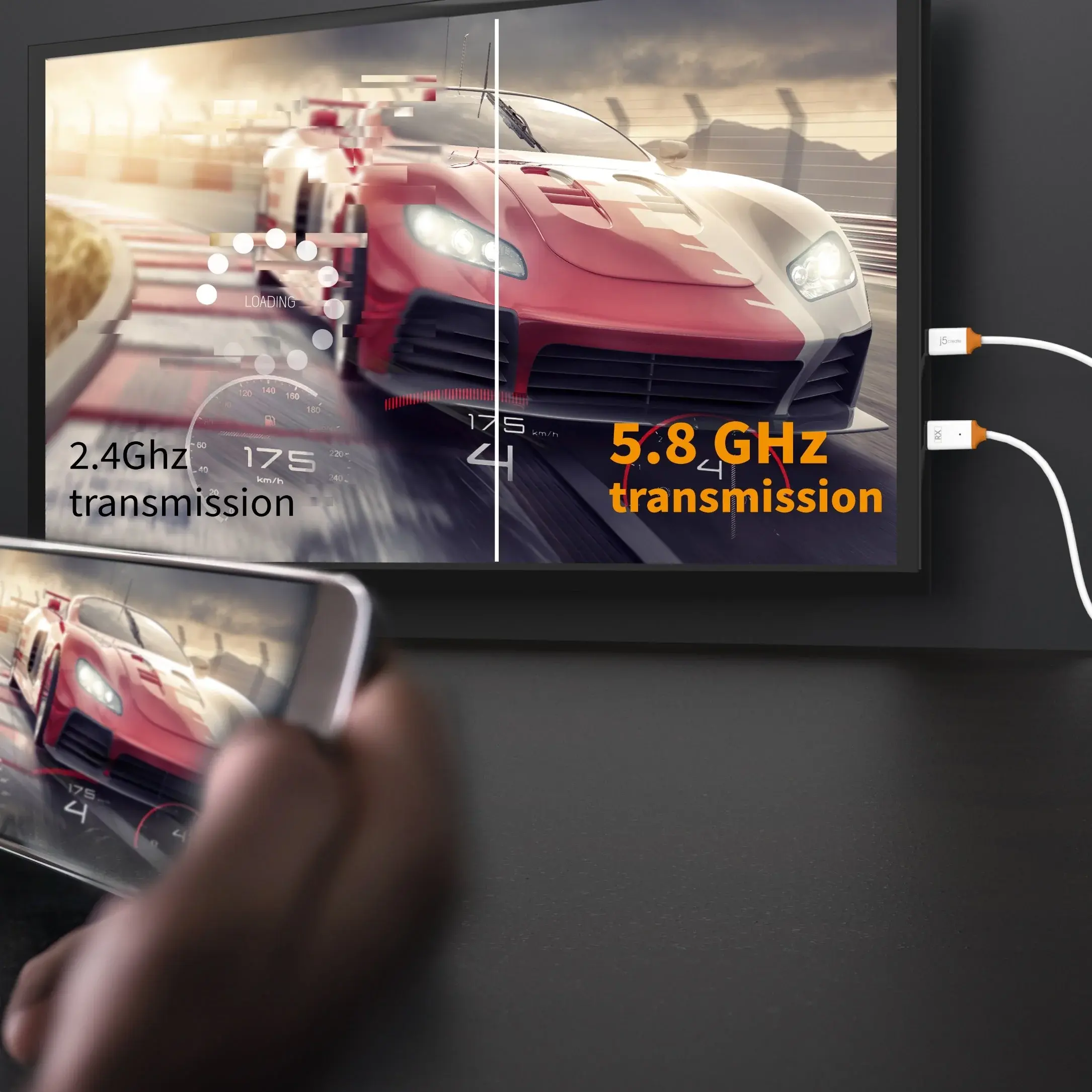 j5 create JVAW61 Screencast FHD USB-C Wireless Extender-photo 4