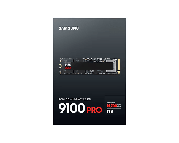 SSD SAMSUNG 9100 PRO 4TB, PCIe 5.0 NVMe M.2 Type 2280, скорост на четене до 14800MB/s, скорост на запис до 13400MB/s MZ-VAP4T0BW, Write Internal SSD for Gaming and video editing Black-photo 2
