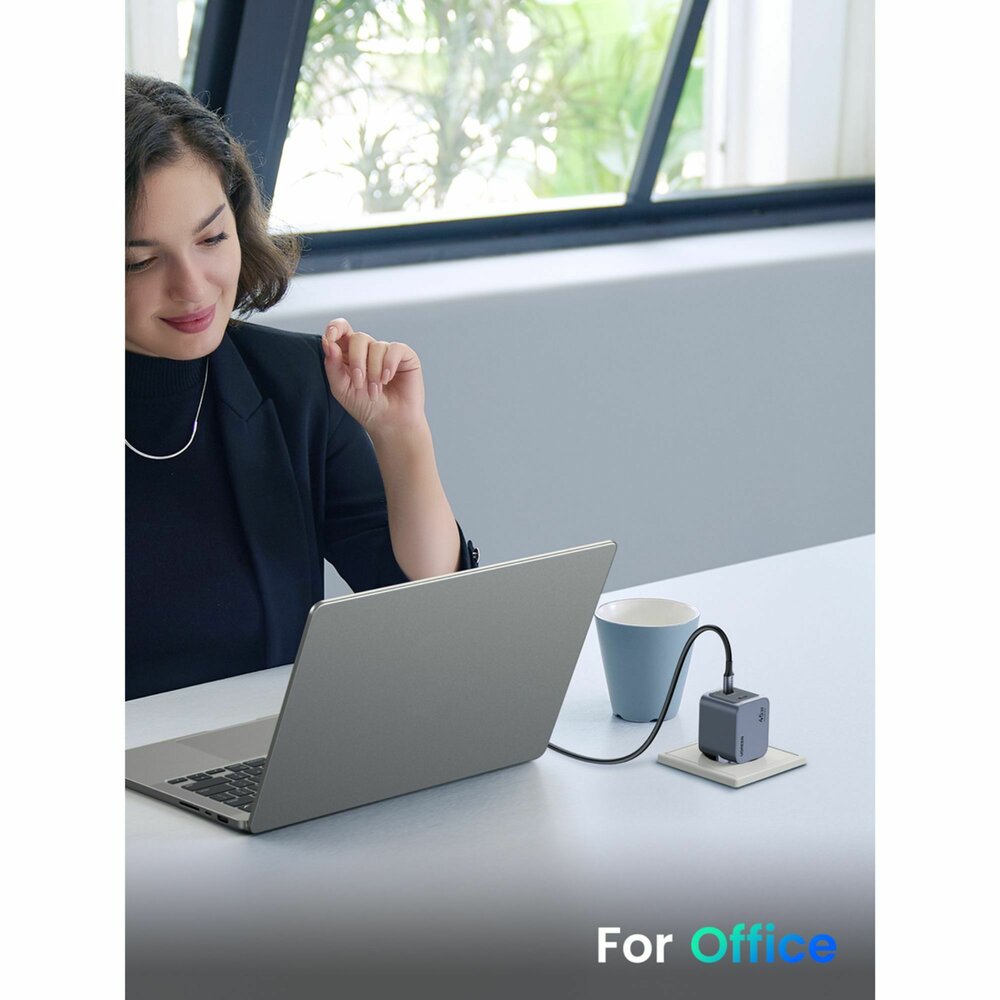 Зарядно устройство Ugreen X707 NEXODE PRO 35008, 220V 2xUSB-C, GaN, 45W-photo 3