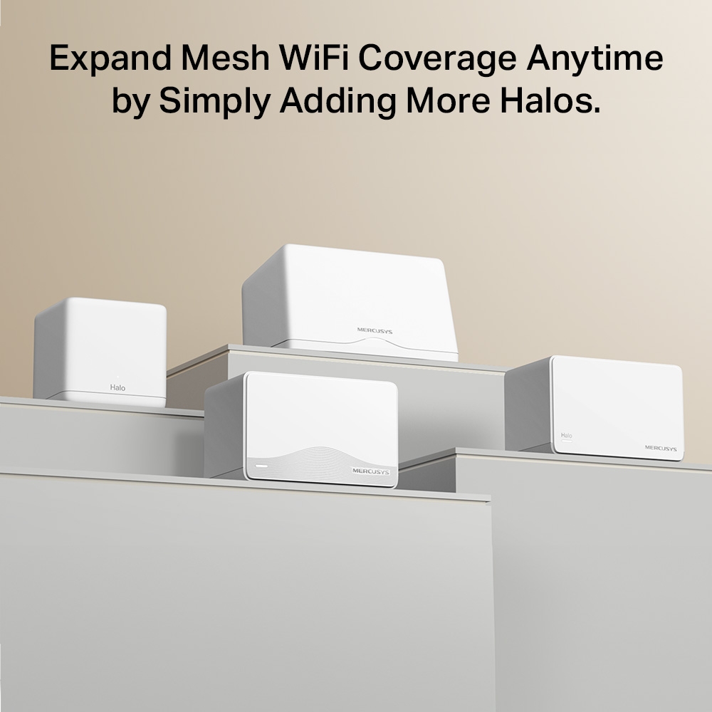 Безжична Wi-fi 7 Mesh система Mercusys Halo H25BE(2-pack) BE3600-photo 4