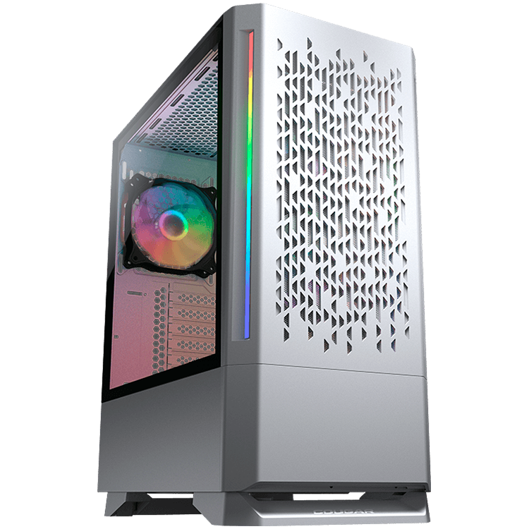 COUGAR MX430 Air RGB (White), Mid Tower, Mini ITX / Micro ATX / ATX, USB 3.0 x 2, USB 2.0 x 1, Mic x 1 / Audio x 1, Reset Button, RGB Button, 3x ARGB