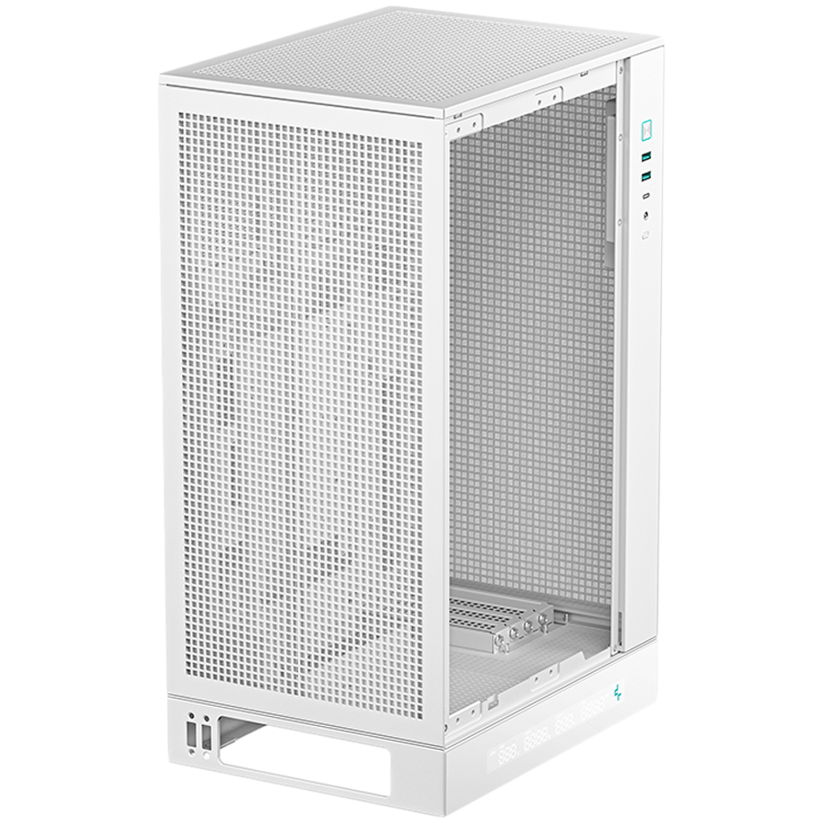 DeepCool CH270 DIGITAL WH, Mini Tower, Mini-ITX/Micro-ATX, 2xUSB3.0, 1xType-C Gen 2, 1xAudio/Mic, Mesh Panel, White, R-CH270-WHNDM0-G-1, 2Y-photo 5