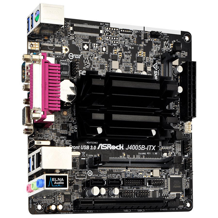 Intel Dual-Core Processor J4005, 2xDDR4 SO-DIMM, 1 PCIe 2.0 x16, D-Sub, HDMI, 2 SATA3 , 5 USB 3.1 1 x COM, 1 x LPT, Mini-ITX-photo 1