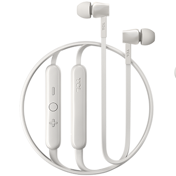 TCL In-ear Bluetooth Headset, Strong Bass, Frequency of response: 10-22K, Sensitivity: 107 dB, Driver Size: 8.6mm, Impedence: 16 Ohm, Acoustic system: closed, Max power input: 20mW, Connectivity type: Bluetooth only (BT 5.0), Color Ash White-photo 1