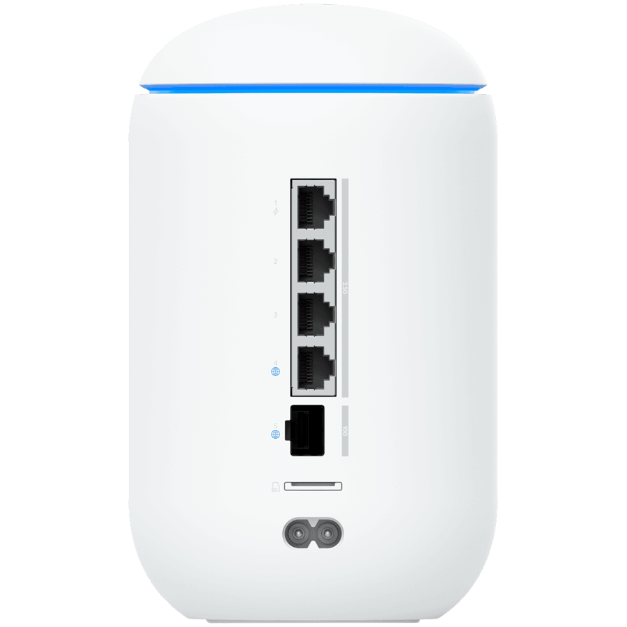 Ubiquiti UniFi UDR7 Dream Router 7 Desktop 10G Cloud Gateway with integrated WiFi 7, PoE switch, microSD storage, and full UniFi application support, 10G SFP+ and (1) 2.5 GbE RJ45 WAN port, 64 GB microSD-photo 2