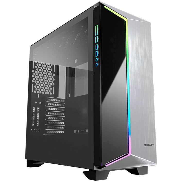 Chassis COUGAR Dark Blader-G, Full Tower, Mini ITX/Micro ATX/ATX/CEB/**E-ATX, USB 3.0x2/Mic x1/Audio x1/RGB Control Button x1, Rear: 120mm x1 (pre-installed),Addressable RGB LEDs, Dimensions (WxHxD):232 x 523 x 518 (mm)-photo 1