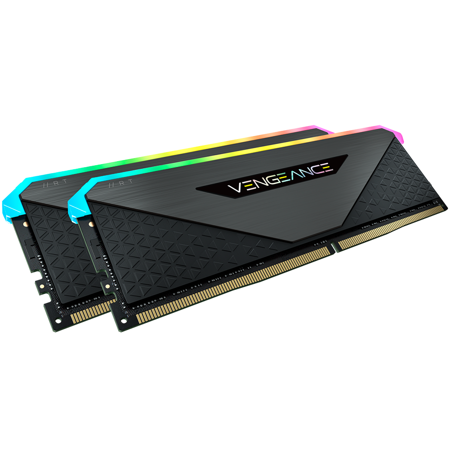 Corsair DDR4, 3600MHz 16GB 2x8GB DIMM, Unbuffered, 18-22-22-42, XMP 2.0, VENGEANCE RGB RT Heatspreader, RGB LED, 1.35V, for AMD Ryzen
