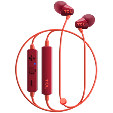 TCL In-ear Bluetooth Headset, Frequency of response: 10-22K, Sensitivity: 105 dB, Driver Size: 8.6mm, Impedence: 16 Ohm, Acoustic system: closed, Max power input: 20mW, Connectivity type: Bluetooth only (BT 4.2), Color Sunset Orange-photo 1