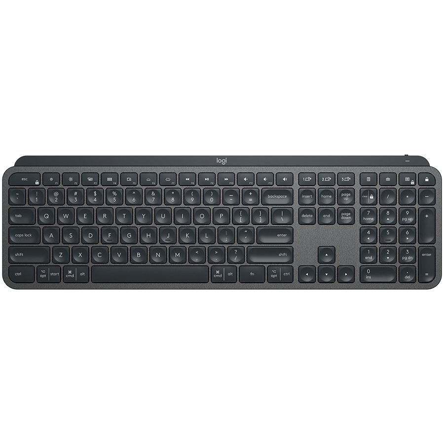 LOGITECH MX Keys for Mac Advanced Wireless Illuminated Keyboard - SPACE GREY - US INT'L - 2.4GHZ/BT - EMEA