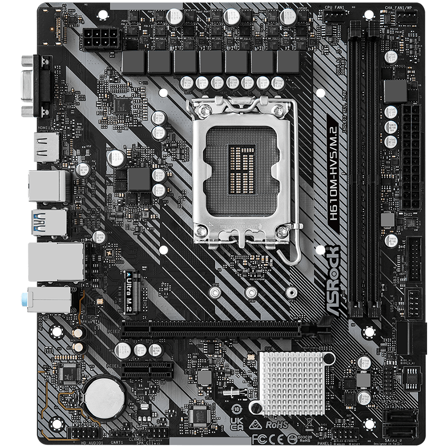 ASROCK H610M-HVS/M.2 R2.0 mATX LGA1700 DDR4 - H610M-HVS/M.2 R2.0-photo 1