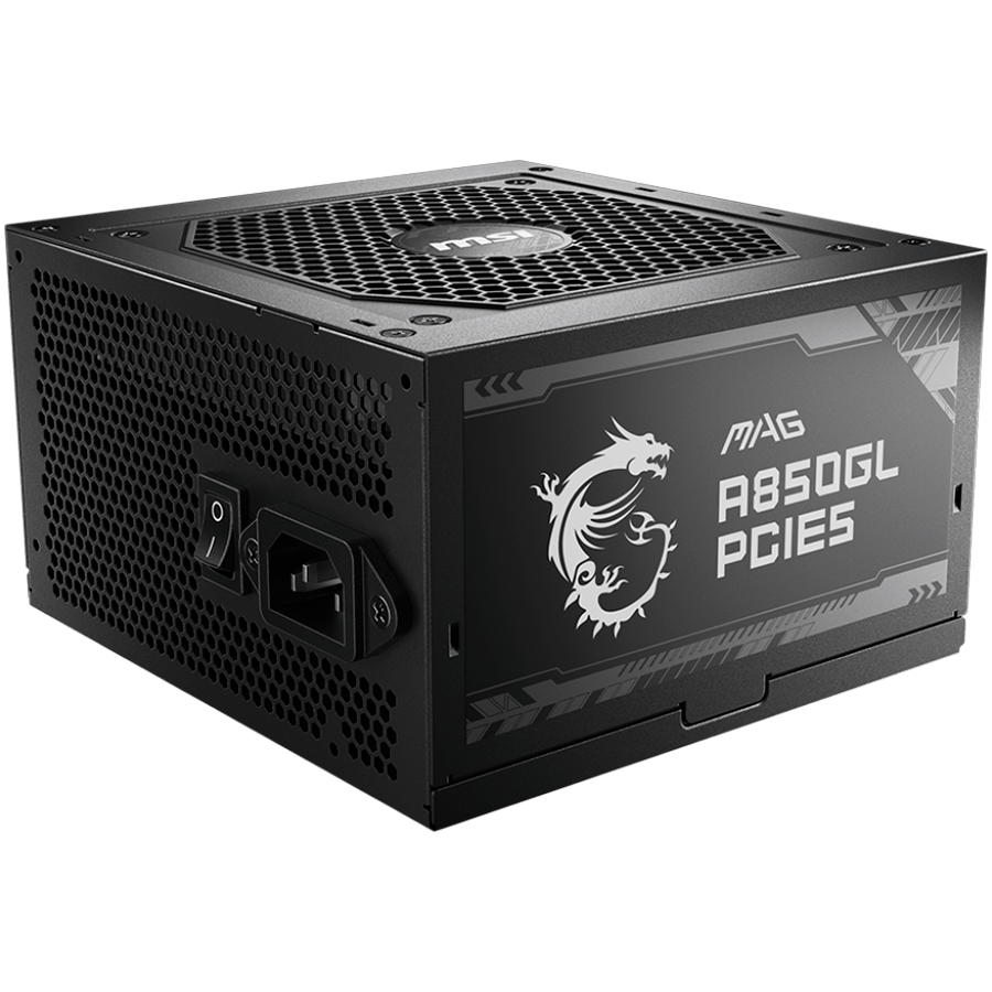 Захранване MSI MAG A850GL PCIE5, 850W, 80 Plus Gold, 120mm Fluid Dynamic Bearing Fan - MAG_A850GL_PCIE5