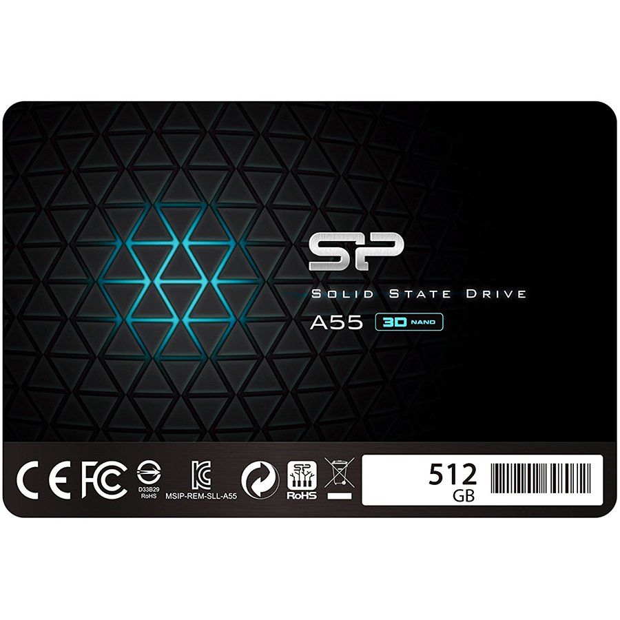 Silicon Power Ace - A55 512GB SSD SATAIII (3D NAND) 3D NAND, SLC Cache, 7mm 2.5'' Blue - Max 560/530 MB/s - Full Capacity - (1005) - SP512GBSS3A55S25