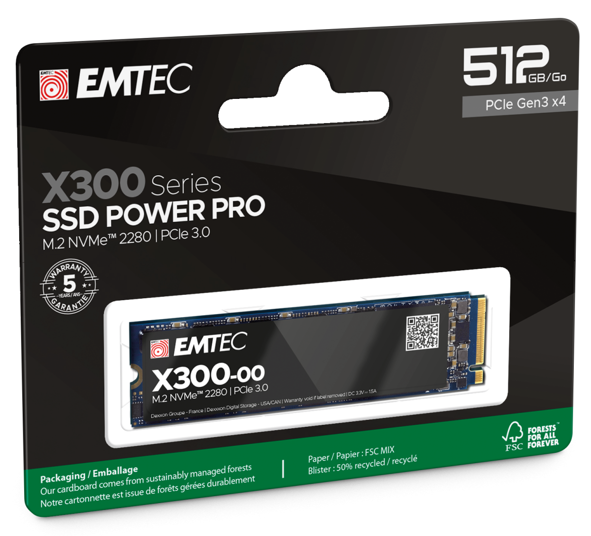 EMTEC X300 512G M2 PCIE3-photo 1