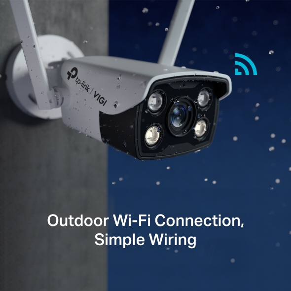 4MP външна пълноцветна Wi-Fi Bullet мрежова камера TP-Link VIGI C340-W-photo 3
