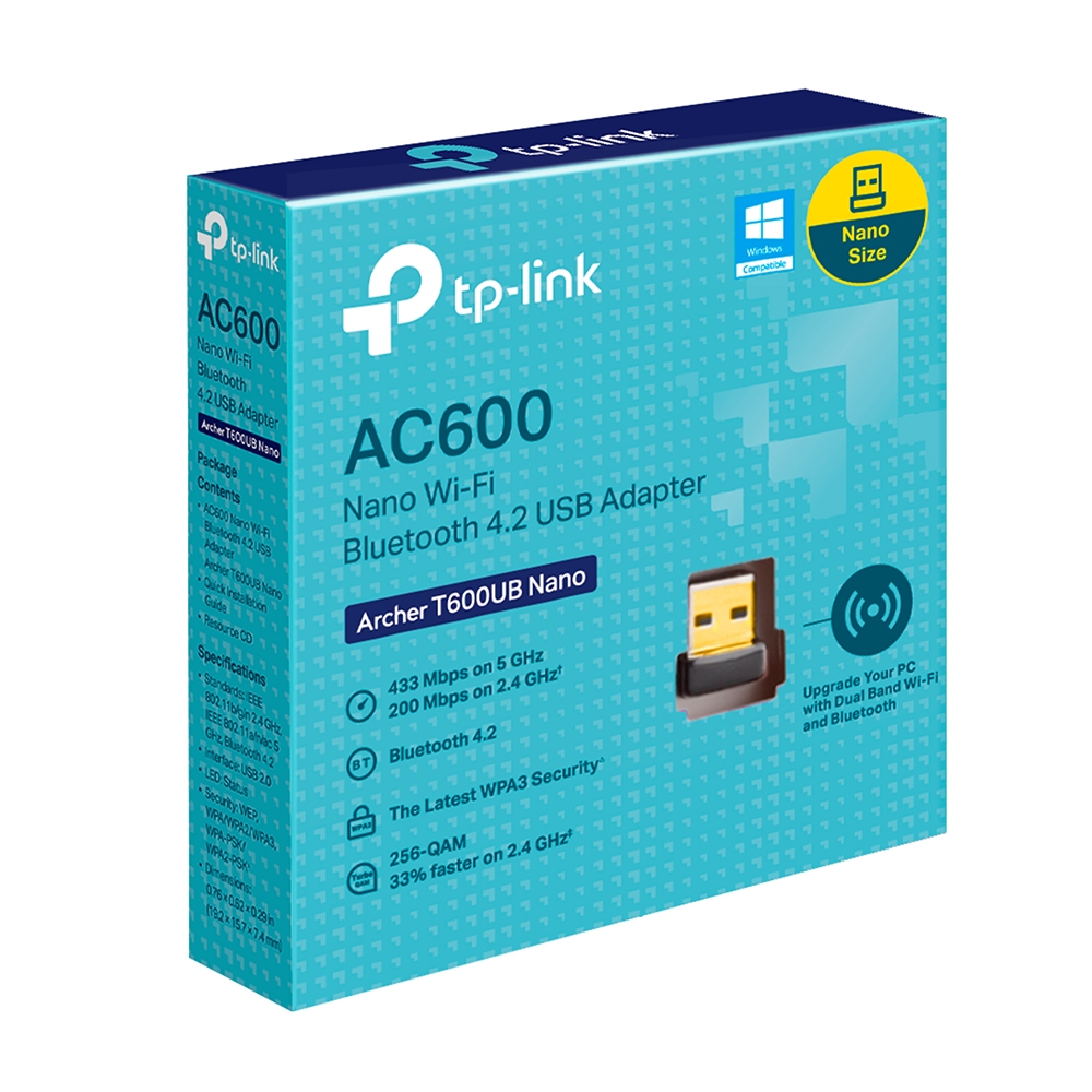 Безжичен USB nano адаптер TP-Link Archer T600UB Nano AC600-photo 1