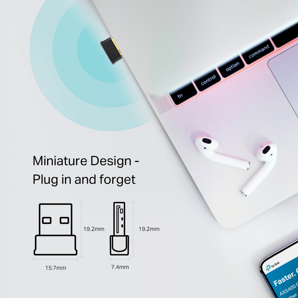 Безжичен USB nano адаптер TP-Link Archer T600UB Nano AC600-photo 4