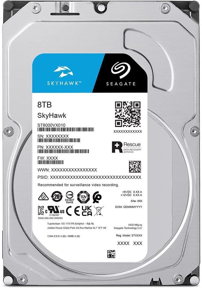 Твърд диск Seagate SkyHawk Surveillance (3.5''/8TB/SATA 6Gb/s/rpm 5400)-photo 1