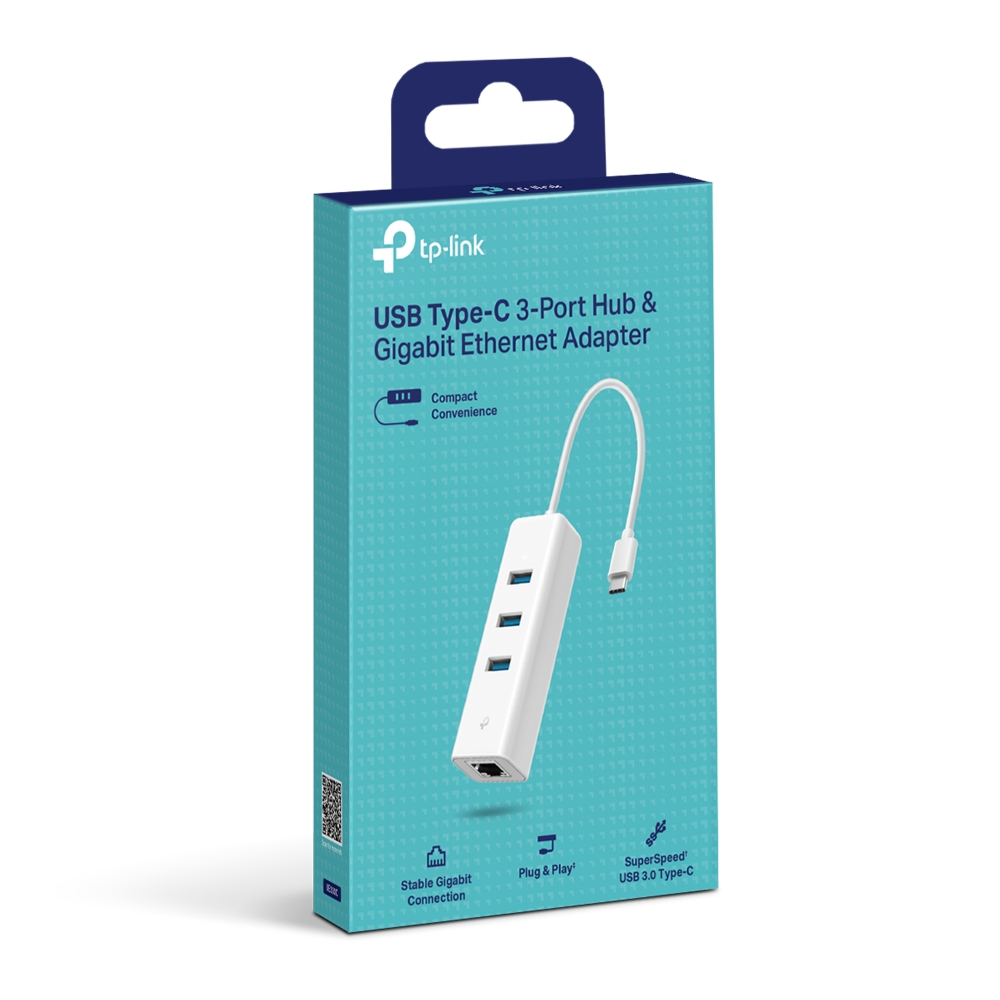 USB Type-C 3-портов хъб и гигабитов Ethernet адаптер TP-Link UE330C-photo 5