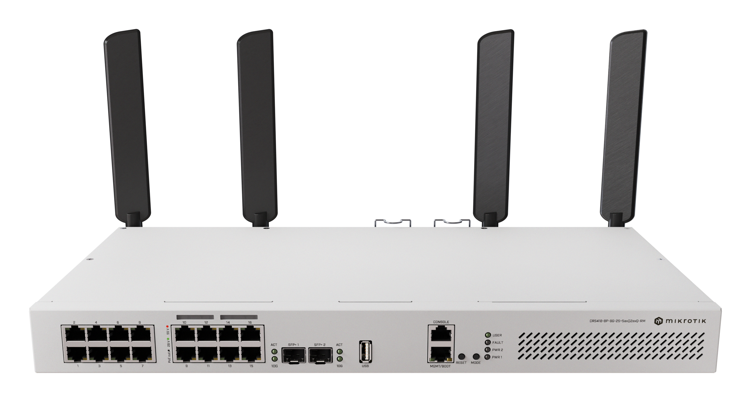 18-портов комутатор MikroTik CRS418-8P-8G-2S+5axQ2axQ-RM-photo 1