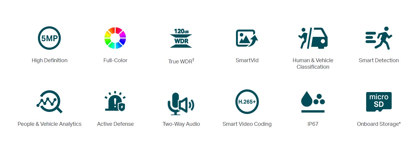 5MP външна пълноцветна булет мрежова камера TP-Link VIGI C350-photo 3