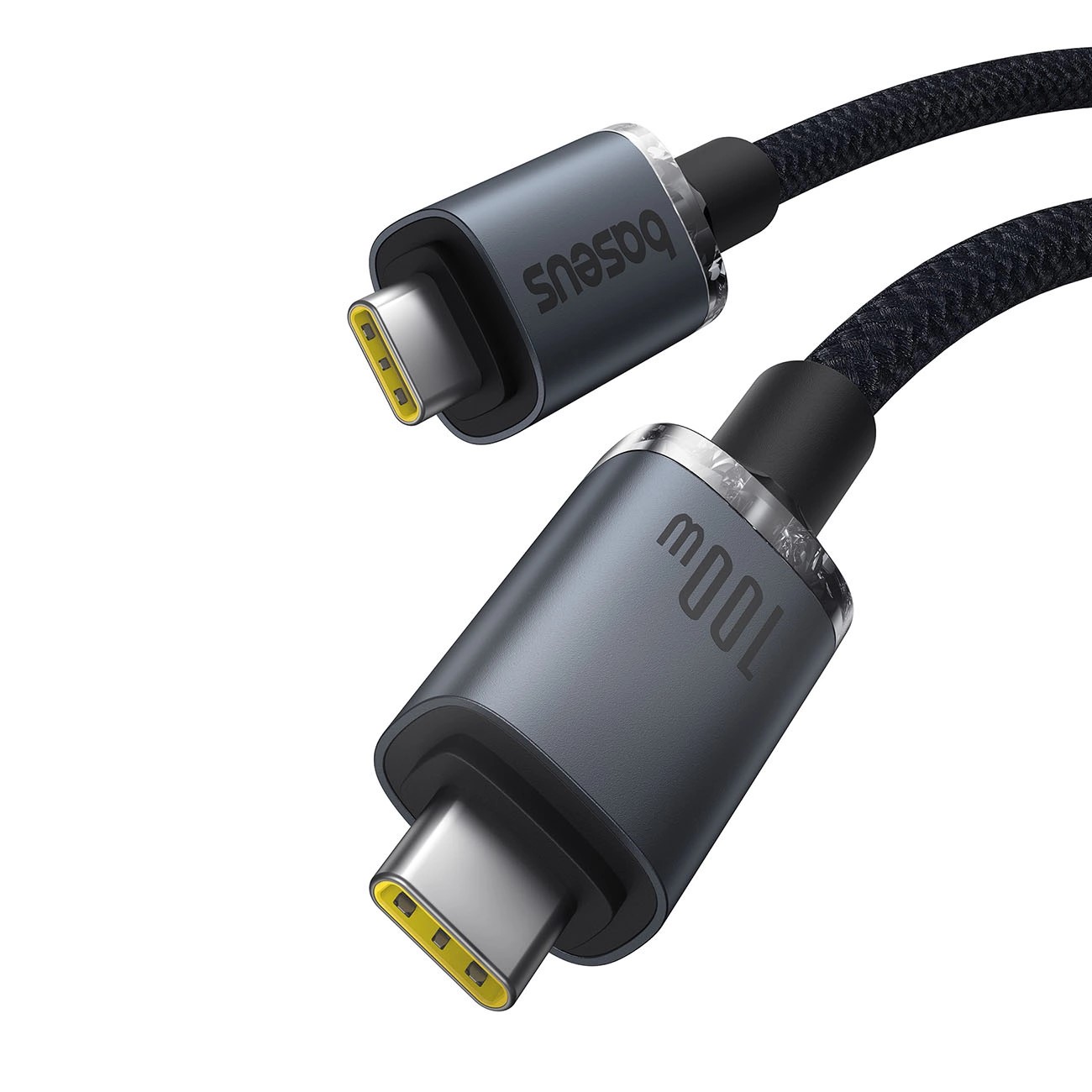 Кабел Baseus Crystal Shine P10318204111-00 USB3.2 USB-C към USB-C Display Cable 100W 1.5м 20Gb - черен-photo 1