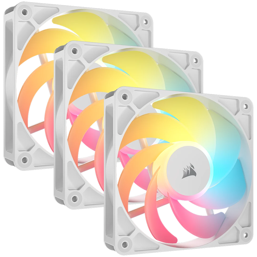 CORSAIR RS120-R ARGB White, 120mm ARGB Fan, Triple Pack