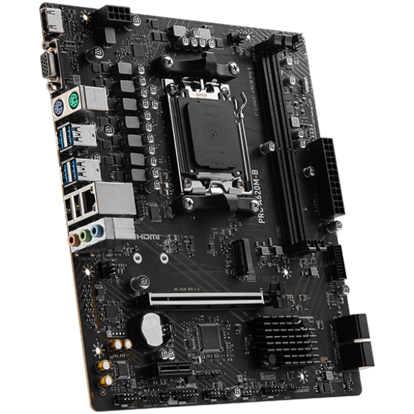 MSI MB Sc AM5 PRO A620M-B, AMD A620, 2xDDR5, 1xHDMI, 1xVGA, mATX-photo 1