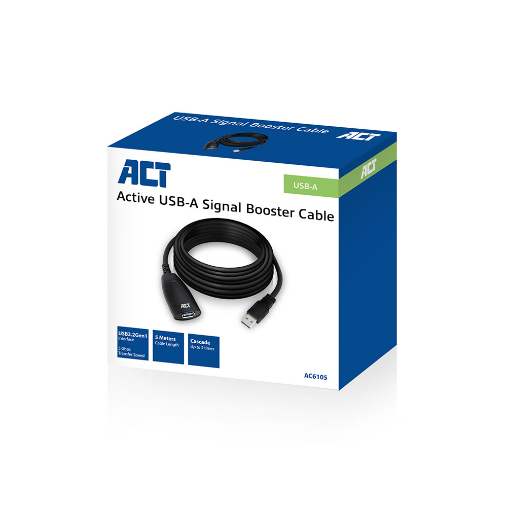 ACT USB 3.2 GEN1 активен удължаващ кабел, 5.0M-photo 3