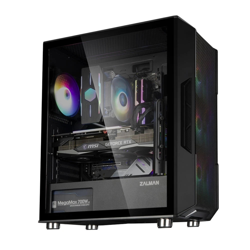Zalman Zalman кутия Case ATX I3 NEO Black RGB, Mesh - ZM-I3-NEO-BK-photo 4