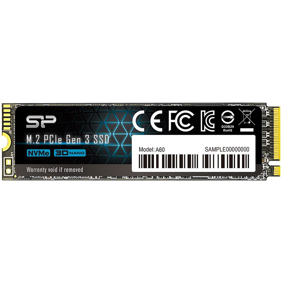Silicon Power SSD P34A60 256GB M.2, 2280, PCIe 3.0 x4, Read/Write: 2100 / 1200 MB/s - (1005) - SP256GBP34A60M28