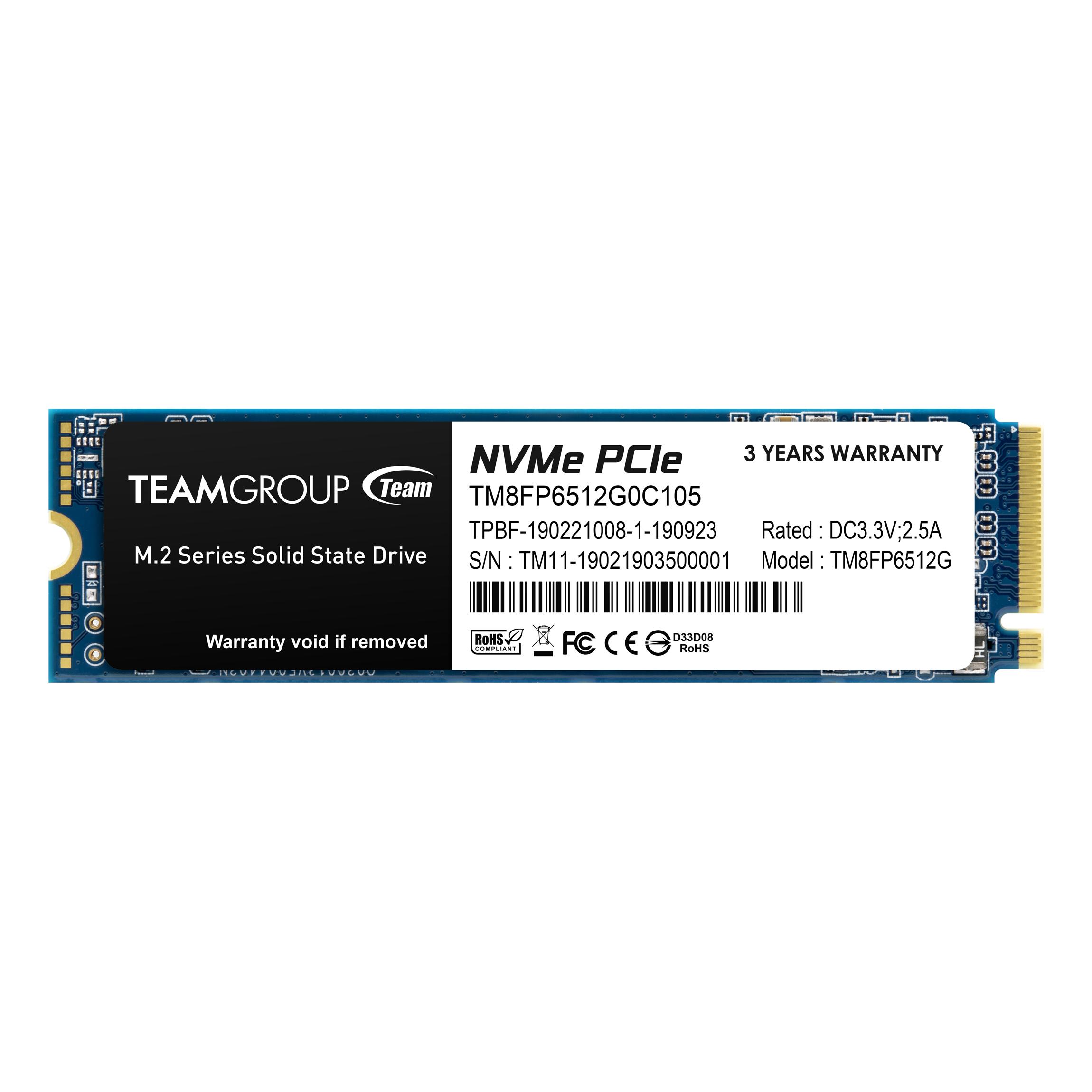 SSD Team Group MP33, M.2 2280 512GB PCI-e 3.0 x4 NVMe - TM8FP6512G0C101