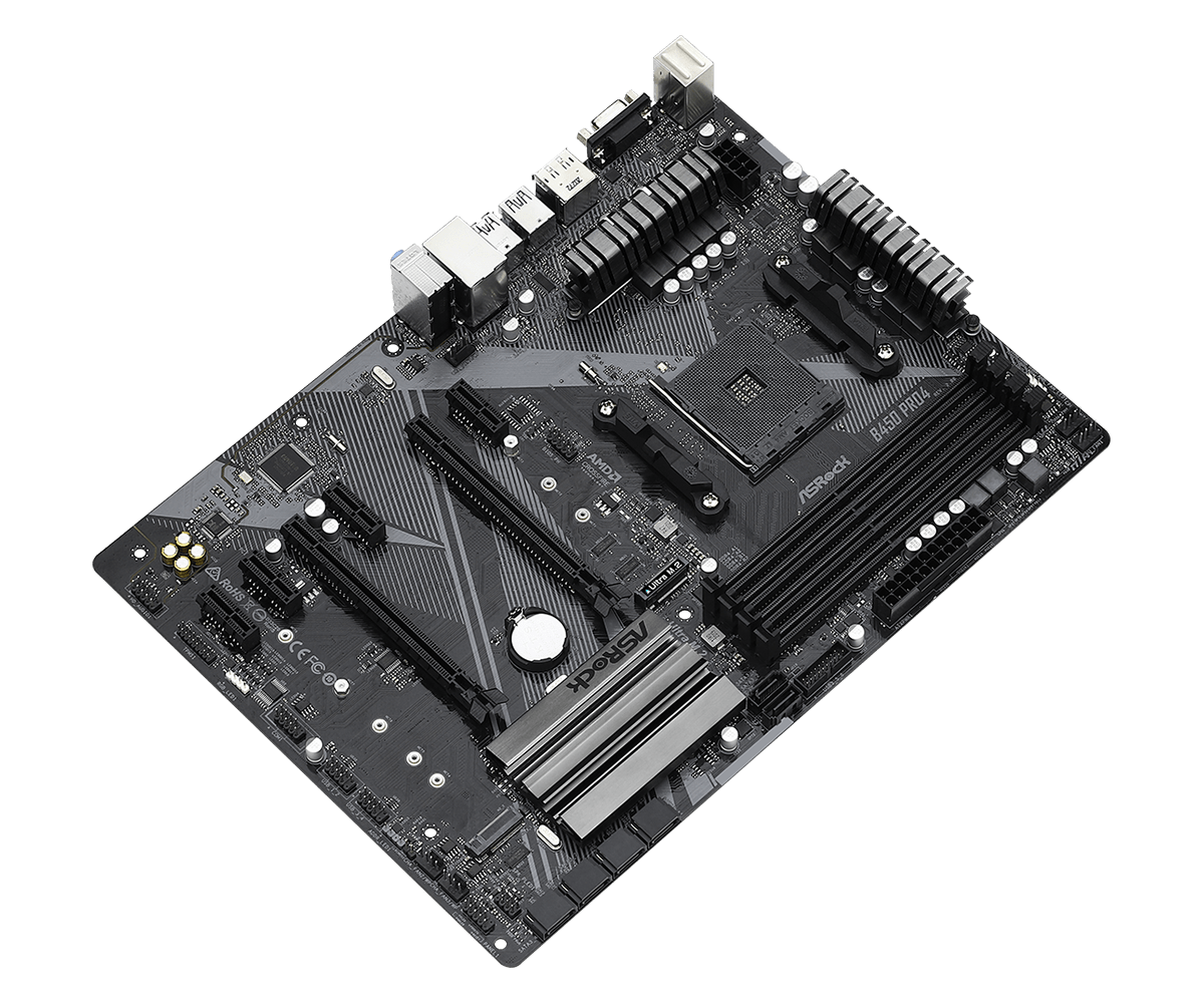 Дънна платка ASROCK B450 PRO4 R2.0 /AM4 - 64687-photo 2