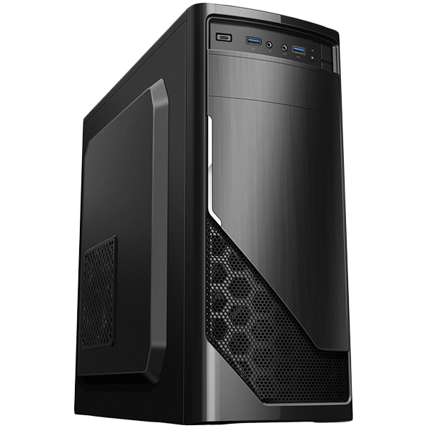 Chassis FC-F52A, ATX, 7 slots, 1 X 5.25", 2 X 3.5" H.D., 2 X 2.5", 2 x USB 3.0, 1 X Type C / 1 x AUDIO / - FC-F52A-USB-C