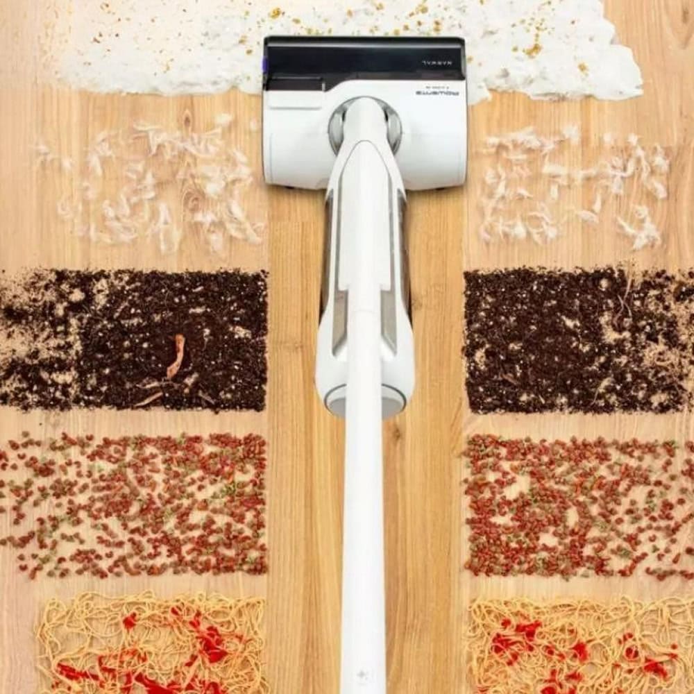 Прахосмукачка Rowenta X-Clean 10, вертикална, безжична, 200W, 790ml капацитет на контейнера, до 60 минути време на работа, система за самопочистване, бяла, GZ7035WO-photo 2