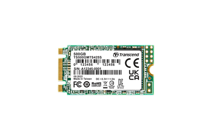 Transcend 500GB, M.2 2242 SSD, SATA3 B+M Key, TLC - TS500GMTS425S - (P)