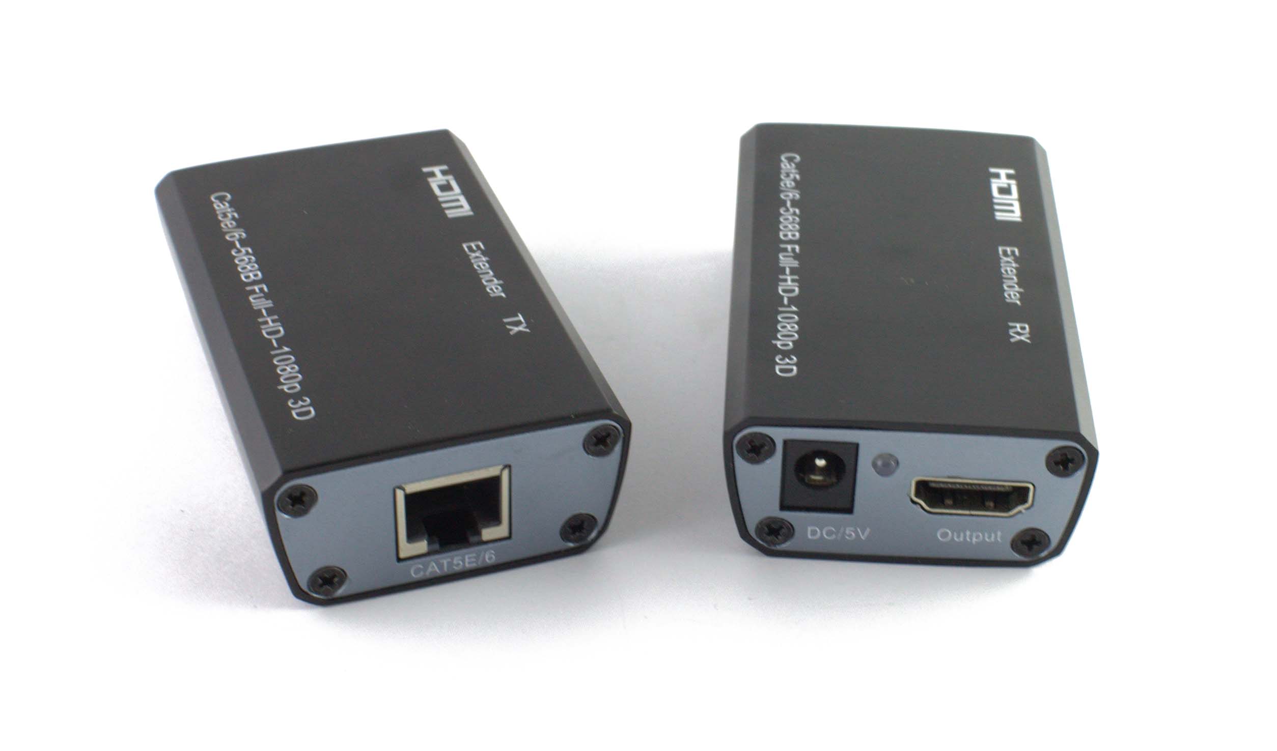 Удължител HDMI-CAT-HDMI 60M, черен - 18228