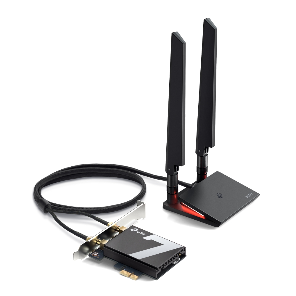 3-лентов Bluetooth 5.4 Wi-Fi 7 PCIe адаптер TP-Link Archer TBE550E BE9300-photo 2