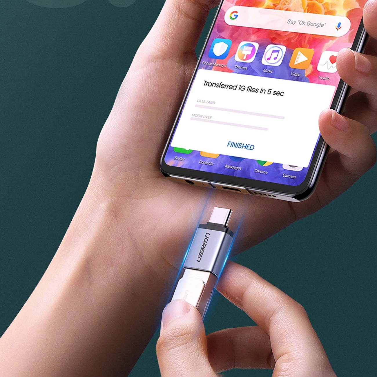 Адаптер UGREEN US270 50283 USB-C (мъжки) към USB 3.0 (женски) OTG Adapter-photo 5