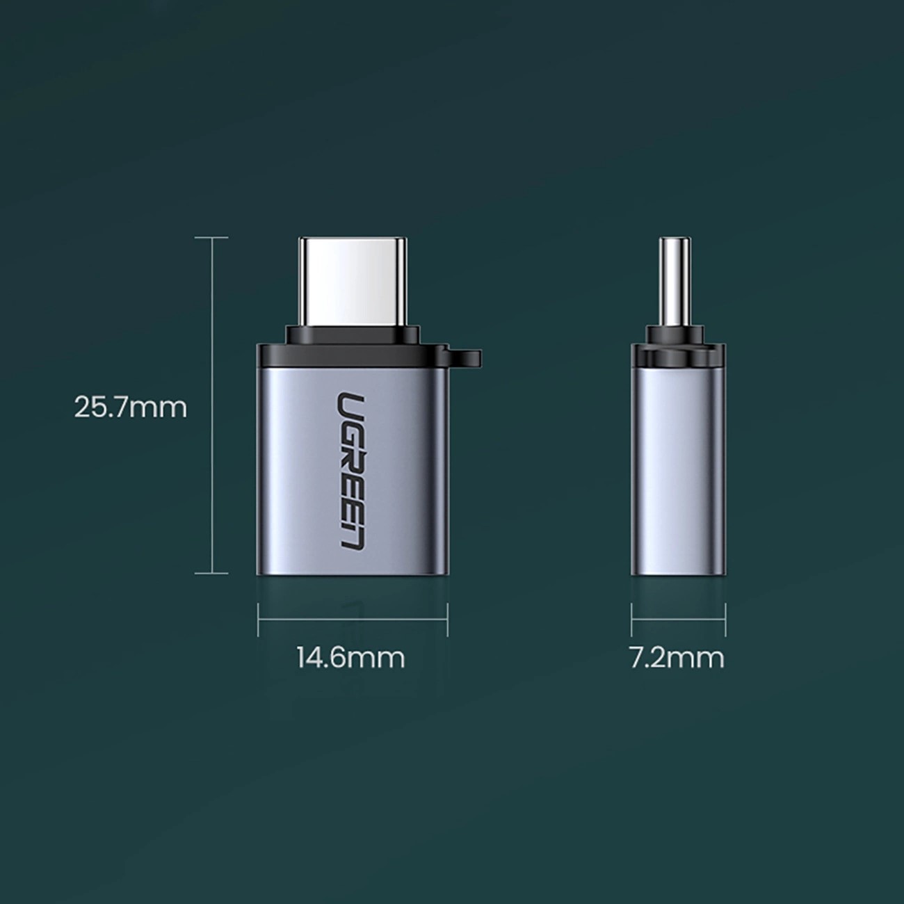 Адаптер UGREEN US270 50283 USB-C (мъжки) към USB 3.0 (женски) OTG Adapter-photo 6