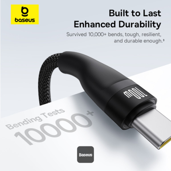 Кабел Baseus Flash Series Type-C към 3x USB-C, 100W, 1.5м P10377503111-00 - черен-photo 6