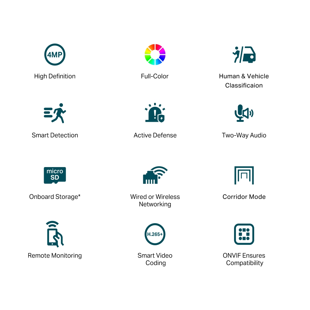 4MP пълноцветна куполна мрежова камера TP-Link VIGI C440-W(4mm)-photo 1