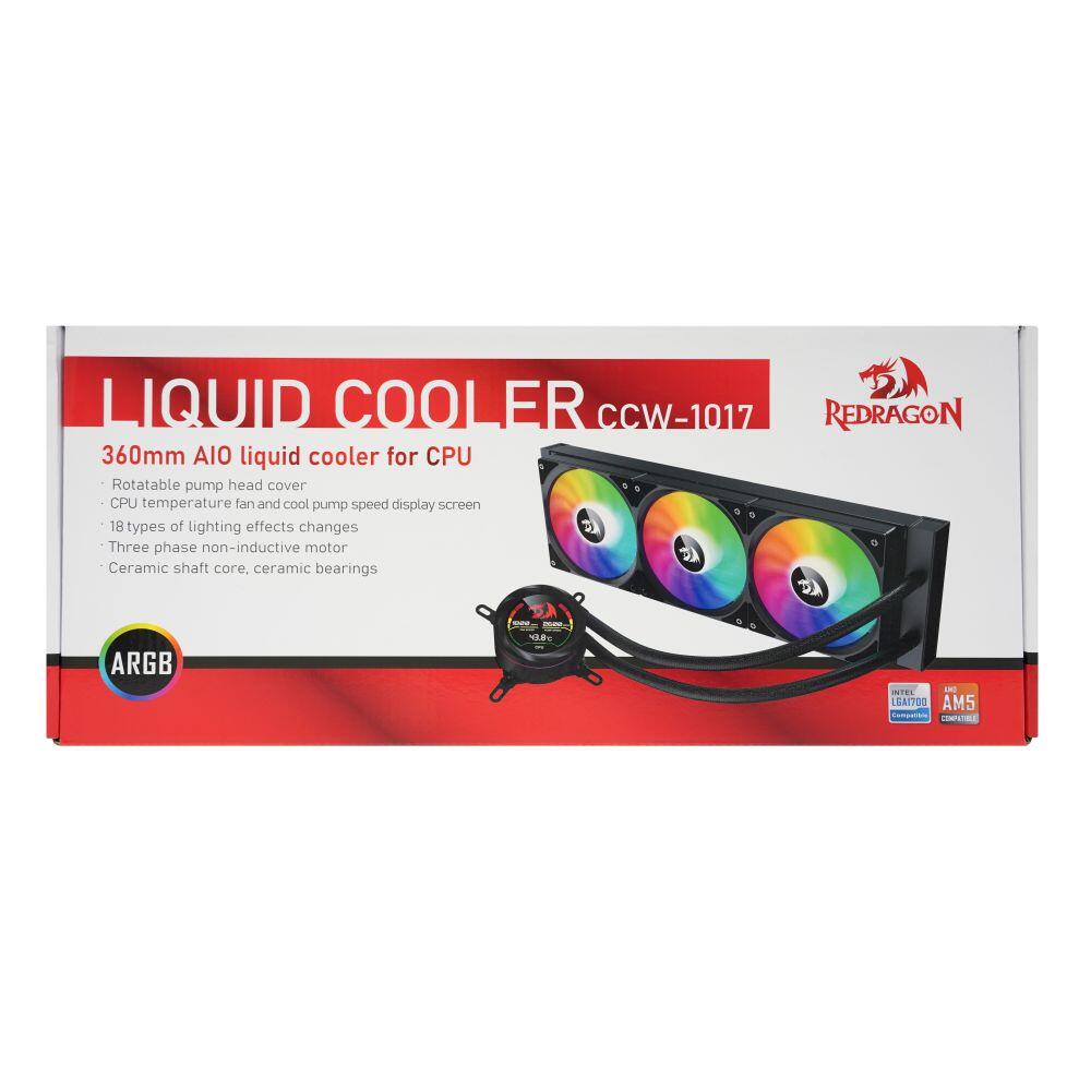 Водно охлаждане с дисплей и aRGB осветление за Intel/AMD процесори Redragon CCW-1017-photo 5