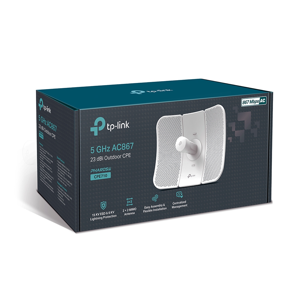 Външна насочена антена TP-Link CPE710 5GHz AC 867Mbps 23dBi-photo 2