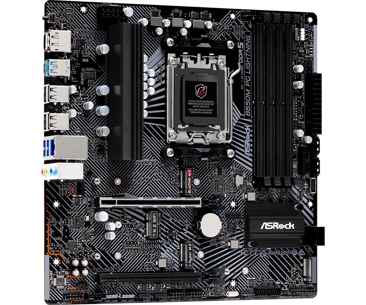 Дънна платка ASROCK B650M PG LIGHTING - 69796-photo 4