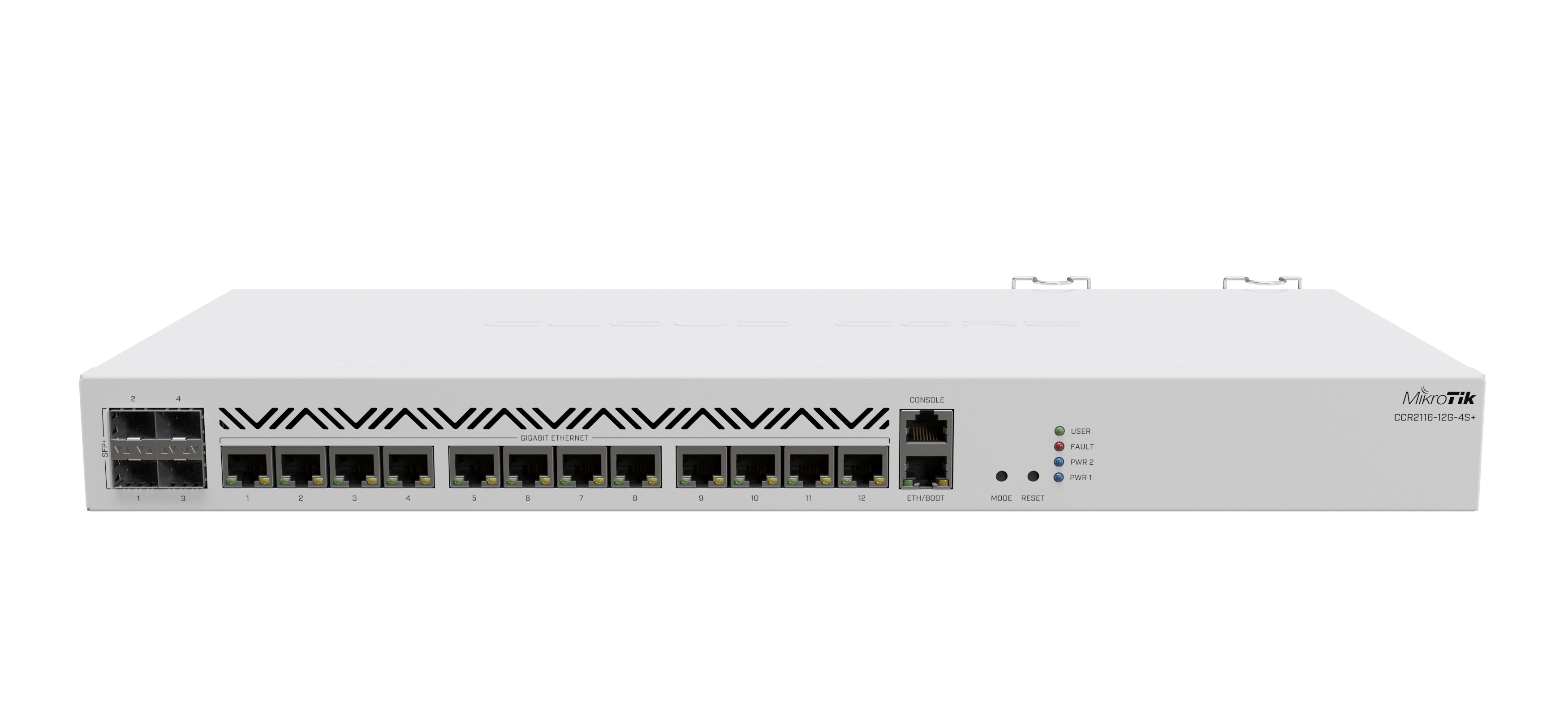 12-портов комутатор MikroTik CCR2116-12G-4S+ с 4 SFP+ порта