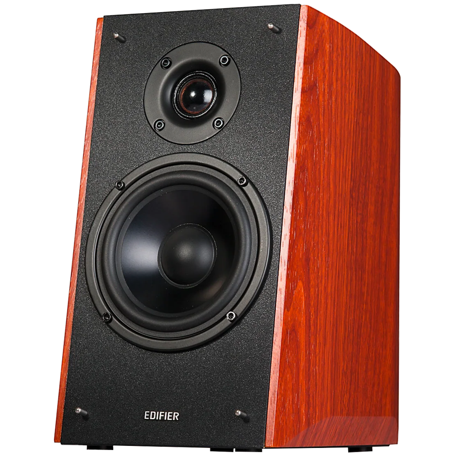 Edifier R2000DB 2.0 Bookshelf Speakers, Bluetooth, 3.5mm to RCA, Optical, 1-inch Tweeters, 5-inch Drivers, 120W (RMS), Control Knobs and Remote Control, Brown-photo 1