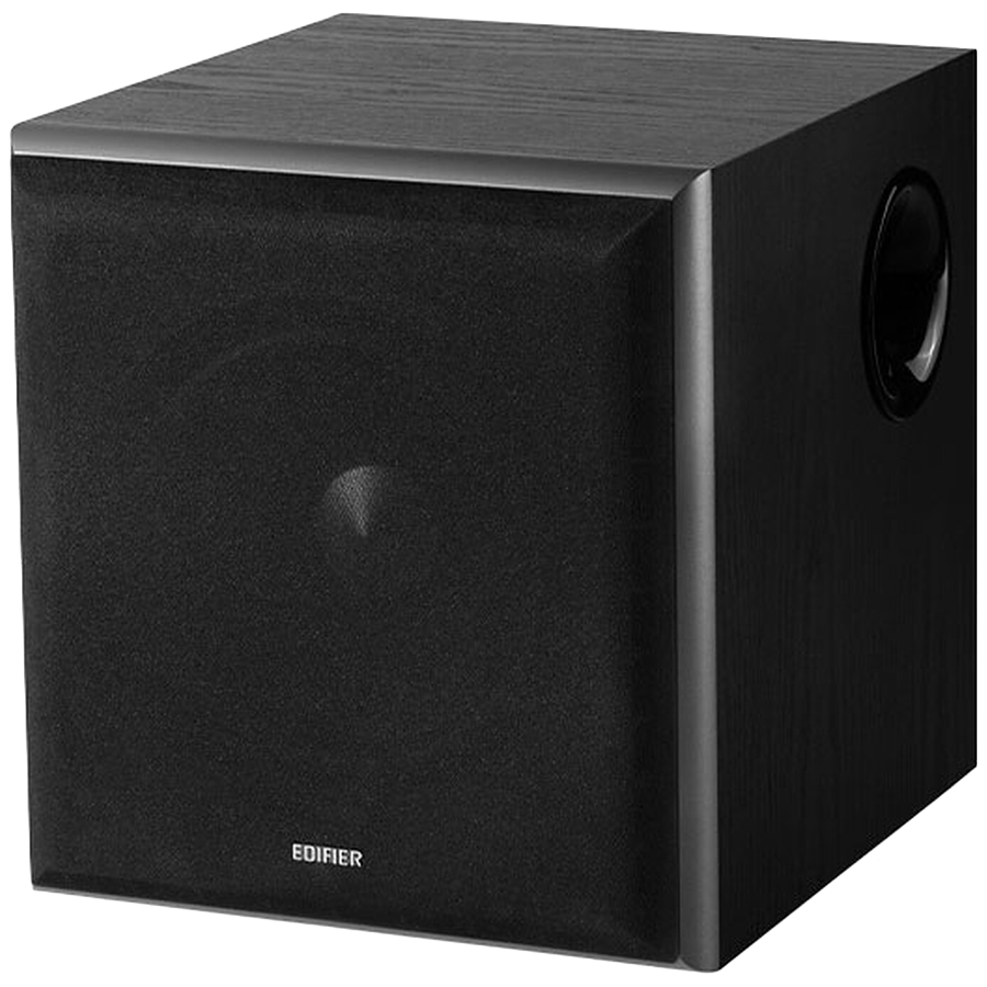 Edifier T5 Powered Subwoofer, 8" front-firing long-throw woofer, 70W RMS, low frequencies down to 38Hz, MDF cabinet with wood grain vinyl-photo 1